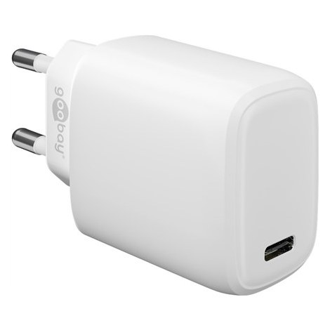 Szybka ładowarka Goobay USB-C PD (Power Delivery) 53865 Szybkie ładowanie, biała, 20 W